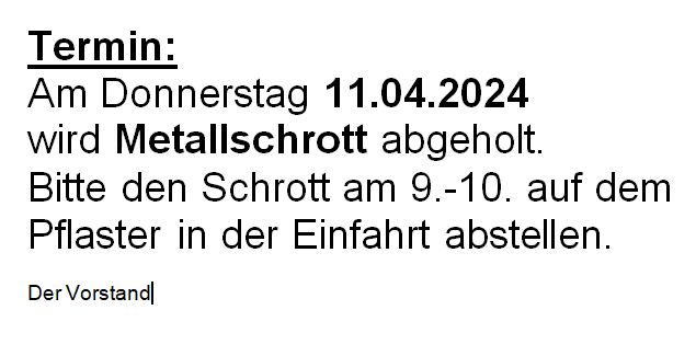 13.04.2023 Metallschrott