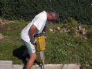 Arbeitseinsatz Einfahrt Vereinsheim  06.08.2008